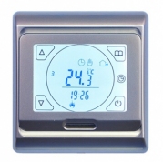 Терморегулятор для теплого пола встраиваемый RTC 91.716 серебро