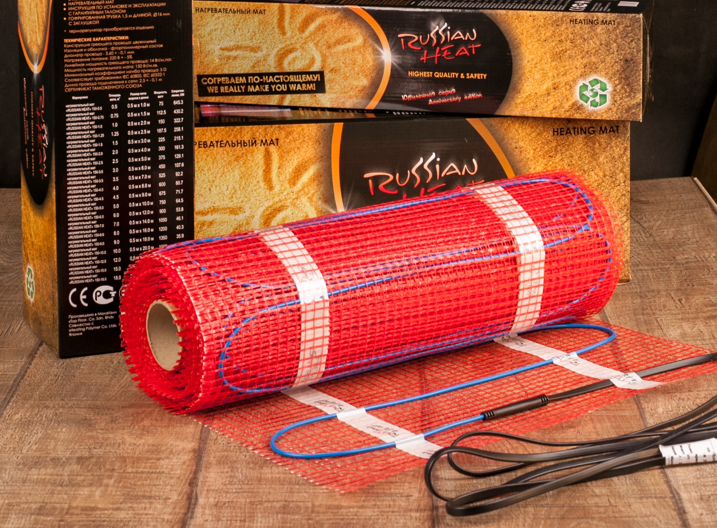 Нагревательный мини-мат двухжильный Russian Heat (2 кв.м.)